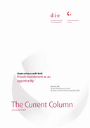Private investment as an opportunity