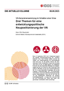 Drei Themen für eine entwicklungspolitische Neupositionierung der VN