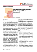 Russia's role in UN development work: influence without investment?
