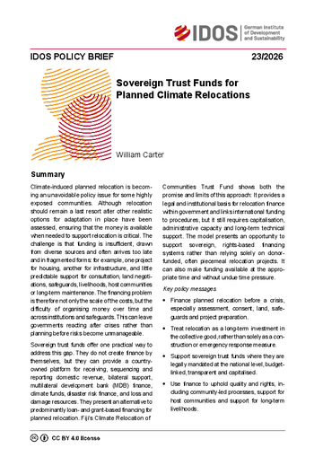 Sovereign trust funds for planned climate relocations