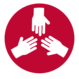 Icon: Hände, Zusammenarbeit