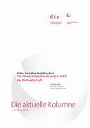 Vor diesen Herausforderungen steht die Weltwirtschaft