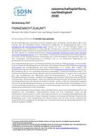 Cover: Prgramm "SDSN Germany Beirätedialog Finanz.Macht.Zukunft"