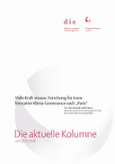 Volle Kraft voraus: Forschung für transformative Klima-Governance nach „Paris“