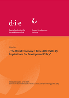 Cover: Programme "The world economy in times of COVID-19"