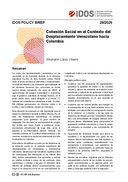 Cohesión social en el contexto del desplazamiento Venezolano hacia Colombia