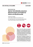 Starke Schnittstelle zwischen Wissenschaft und Politik für Klima und Biodiversität