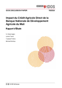 Impact du crédit agricole direct de la Banque Nationale de Développement Agricole du Mali: rapport d’étude