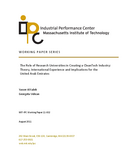The role of research universities in creating a clean-tech industry: theory, international experience and implications for the United Arab Emirates)