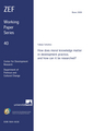  How does moral knowledge matter in development practice, and how can it be researched? 