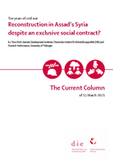 Reconstruction in Assad’s Syria despite an exclusive social contract?
