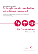 On the right to a safe, clean, healthy and sustainable environment