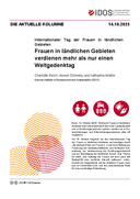 Frauen in ländlichen Gebieten verdienen mehr als nur einen Weltgedenktag