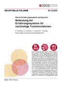 The Relevance of Food Systems for Sustainability Transformations