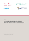 Cover: Programme “The African Continental Free Trade Area (AfCFTA) – how to make it a game changer?”