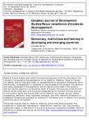 Democracy, institutions and famines in developing and emerging countries