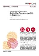 Nachhaltige Finanzmarktpolitik im Gegenwind