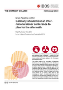 Germany should host an international donor conference to plan for the aftermath