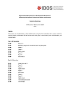 Agenda “Organizational Perspectives on Development Effectiveness: Comparing Aid Agencies’ Bureaucratic Politics and Practices” (PDF)