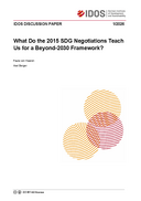 What do the 2015 SDG negotiations teach us for a beyond-2030 framework?