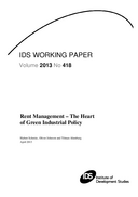Rent management: the heart of green industrial policy