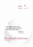 UN-Gipfel für Wohnen und nachhaltige Stadtentwicklung: Was steht auf dem Spiel?