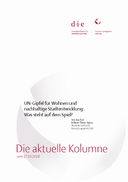UN-Gipfel für Wohnen und nachhaltige Stadtentwicklung: Was steht auf dem Spiel?