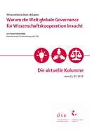 Warum die Welt globale Governance für Wissenschaftskooperation braucht