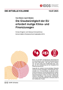Die Glaubwürdigkeit der EU erfordert mutige Klima- und Finanzzusagen