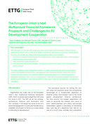 The European Union’s next multiannual financial framework: prospects and challenges for EU development cooperation