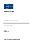 Central banking, climate change and green finance