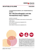 Der VN-Zukunftsgipfel und das Vermächtnis Klaus Töpfers