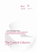  The goals of the coalition agreement reach beyond Germany's borders