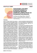Implementation of the WTO Investment Facilitation for Development Agreement: identification of reform needs and development policy measures