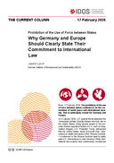 Why Germany and Europe Should Clearly State Their Commitment to International Law