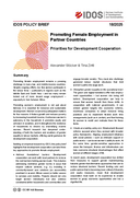 Promoting female employment in partner countries: priorities for development cooperation