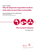 Why development cooperation needs to treat water as more than a commodity 