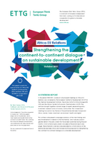 Cover: Africa-EU Relations: strengthening the continent-to-continent dialogue on sustainable development