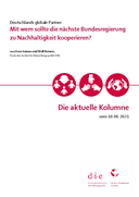 Mit wem sollte die nächste Bundesregierung zu Nachhaltigkeit kooperieren?