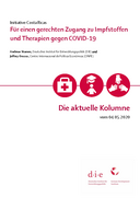 Für einen gerechten Zugang zu Impfstoffen und Therapien gegen COVID-19