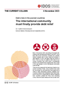 The international community must finally provide debt relief