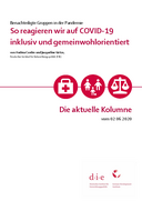 So reagieren wir auf COVID-19 inklusiv und gemeinwohlorientiert