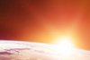 Image: Sunrise in space, Klimalog – Research and dialogue for a climate-smart and just transformation