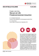 Warum wir UN-Friedensmissionen brauchen
