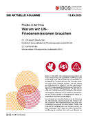 Warum wir UN-Friedensmissionen brauchen
