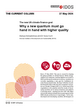 Cover: Why a new quantum must go hand in hand with higher quality, Aleksandrova, Mariya / Svea Koch (2024), The Current Column of 27 May 2024