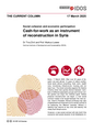Cash-for-work as an instrument of reconstruction in Syria