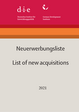 [Translate to English:] Cover: Liste der Neuanschaffungen der Bibliothek