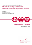 Nach der Bundestagswahl ist vor der Klimakonferenz