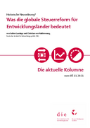 Was die globale Steuerreform für Entwicklungsländer bedeutet
